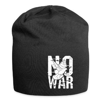 No War Kein Krieg Frieden Friedenstaube Liebe No W - Jersey-Beanie - Schwarz - Vorne