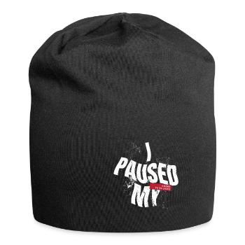 I Paused My Anime To Be Here Otaku Manga - Jersey Beanie - black - Front