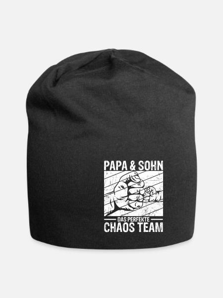 Papa & Sohn Das Perfekte Chaos Team - Vatertag Bes - Jersey-Beanie - Schwarz