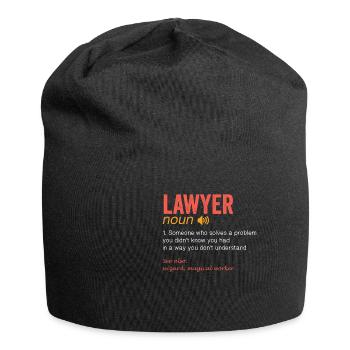 Nom de l’avocat Citation humoristique drôle - Bonnet en jersey - noir - Devant