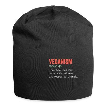 Nom véganisme Citation humoristique drôle - Bonnet en jersey - noir - Devant