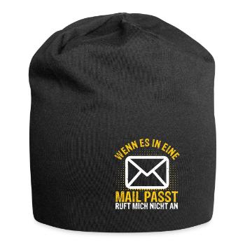 Lustiger Spruch Telefonmuffel Kollegen Mail Bürohu - Jersey-Beanie - Schwarz - Vorne