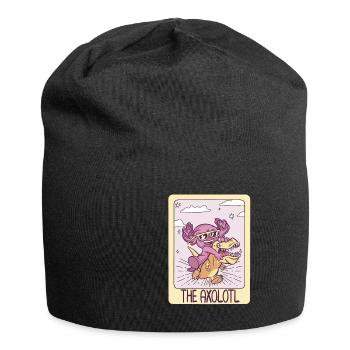 Kawaii Axolotl sur Dino Tarot Card - Bonnet en jersey - noir - Devant