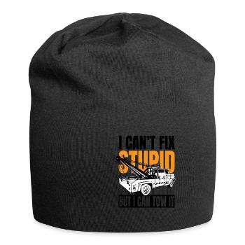 Je ne peux pas réparer stupide mais je peux le remorquer - Bonnet en jersey - noir - Devant