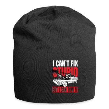 Je ne peux pas réparer stupide mais je peux le remorquer - Bonnet en jersey - noir - Devant
