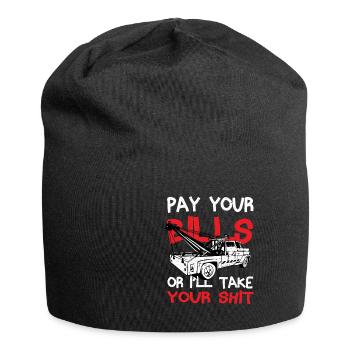 Pay your bills Tow Truck Driver - Jersey-Beanie - Schwarz - Vorne