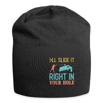 Je vais le glisser directement dans ton trou Cornhole - Bonnet en jersey - noir - Devant