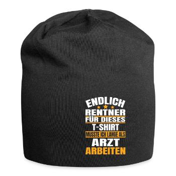 Endlich Rente 2023 Ruhestand Beruf Arzt - Jersey-Beanie - Schwarz - Vorne