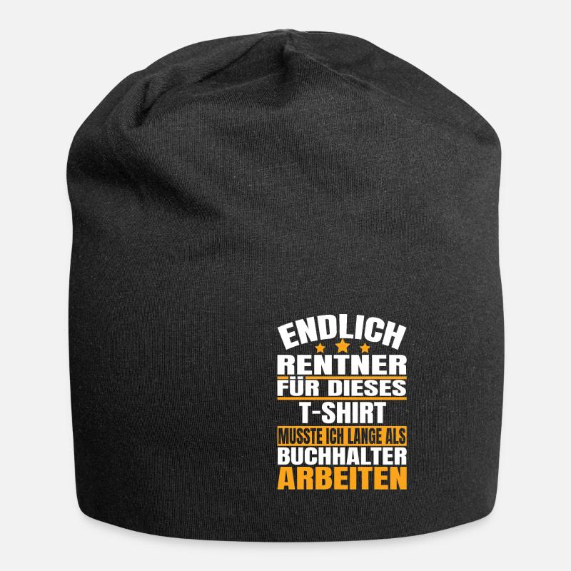 Endlich Rente 2023 Ruhestand Beruf Buchhalter - Jersey-Beanie - Schwarz