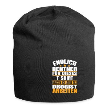 Endlich Rente 2023 Ruhestand Beruf Drogist - Jersey-Beanie - Schwarz - Vorne