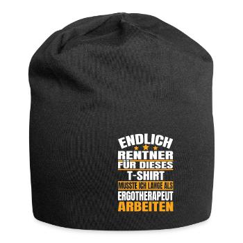 Endlich Rente 2023 Ruhestand Beruf Ergotherapeut - Jersey-Beanie - Schwarz - Vorne