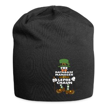The Database Manager Leprechaun St Patrick's Day - Jersey-Beanie - Schwarz - Vorne