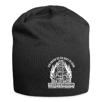 Hasse Es So Sexy Zu Sein Aber Ich Bin Ein Feuerweh - Jersey-Beanie - Schwarz - Vorne