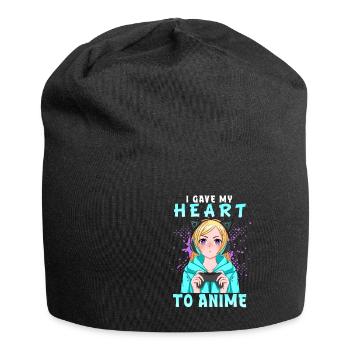 J’ai donné mon cœur à l’anime I Otaku Kawaii Girl - Bonnet en jersey - noir - Devant
