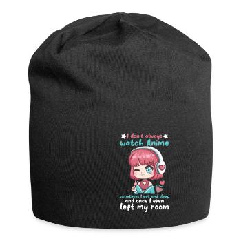 Je ne regarde pas toujours l’anime I cute Chibi Kawaii - Bonnet en jersey - noir - Devant