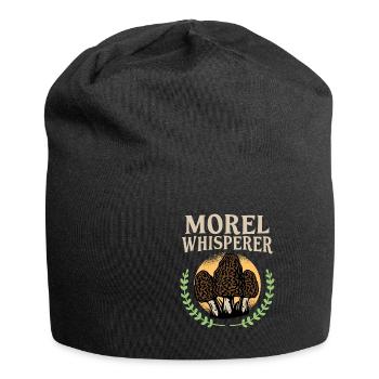 Morel Whisperer I Funny Schwammerlsucher Pilze - Jersey-Beanie - Schwarz - Vorne