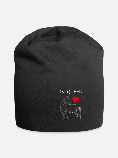 RIDERANDHORSEILLUSTRATION2 ISIQUEEN - Jersey-Beanie - Schwarz