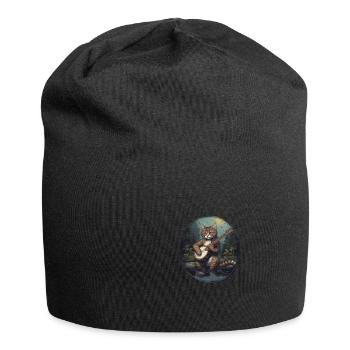 Banjo Katze Cattagecore Cottagecore - Jersey-Beanie - Schwarz - Vorne