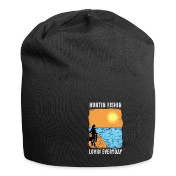 Huntin Fishin Lovin Everyday I Angler - Jersey-Beanie - Schwarz - Vorne
