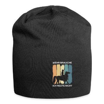 HORSERIDERVINTAGEMEHRBRAUCHEICHHEUTENICHT - Jersey-Beanie - Schwarz - Vorne