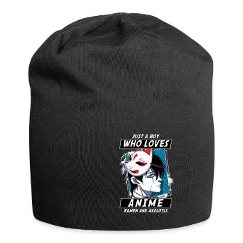 ANIME BOYS4 JUSTABOYWHOLOVESANIMERAMENANDAXOLOTLS - Jersey Beanie - black - Front