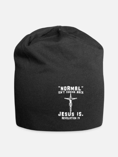 Normal Isn't Coming Back Jesus Is Bible Christian - Jersey-Beanie - Schwarz