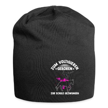 Voltigieren Reiten Pferd Spruch Reiter Reitverein - Jersey-Beanie - Schwarz - Vorne