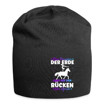 Reiten Pferd Spruch Reiter Reiterhof Reitverein Re - Jersey-Beanie - Schwarz - Vorne