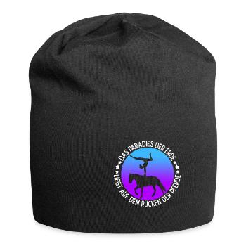 Reiten Pferd Spruch Reiterin Reiterhof Reitverein - Jersey-Beanie - Schwarz - Vorne