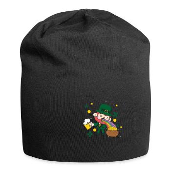 Irlande lutin vomit arc-en-ciel Saint-Patrick - Bonnet en jersey - noir - Devant