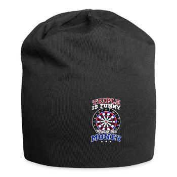 Dart Tripple Ist Lustig Verdient Geld - Jersey-Beanie - Schwarz - Vorne
