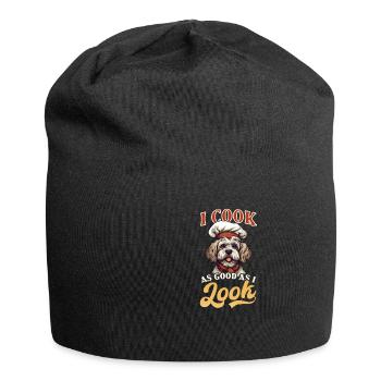 Kochmesser Ich koche so gut, wie ich aussehe - Jersey-Beanie - Schwarz - Vorne