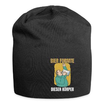 Bier formte diesen Körper Grillen Biertrinker - Jersey-Beanie - Schwarz - Vorne