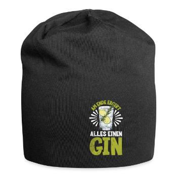 Am ende ergibt alles einen Gin - Jersey-Beanie - Schwarz - Vorne