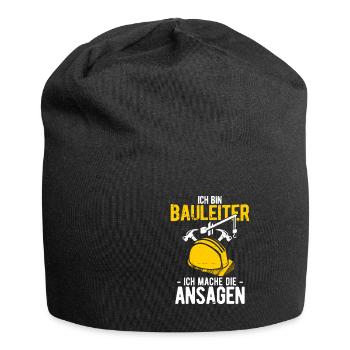 Ich Bin Bauleiter Ich Mache Die Ansagen Bauleiter - Jersey-Beanie - Schwarz - Vorne