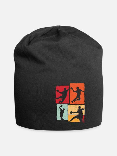 Handball Sport Coach Turnier Ball Vintage Handball - Jersey-Beanie - Schwarz