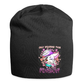 Only wearing this since I can't wear my fursuit - Jersey Beanie - black - Front