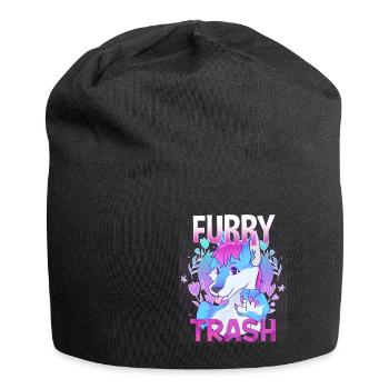 Furry Trash I Furries Convention I Anime Cosplay - Jersey Beanie - black - Front