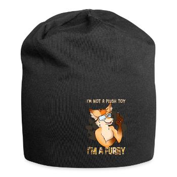 I'm not a plush toy I'm a Furry I Furries Fandom - Jersey-Beanie - Schwarz - Vorne