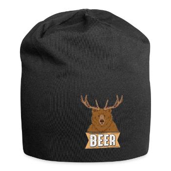 Beer Bear Beer Fans Animal Lovers Nature Beer Forest - Jersey Beanie - black - Front