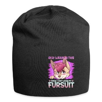 Only wearing this since I can't wear my fursuit - Jersey Beanie - black - Front
