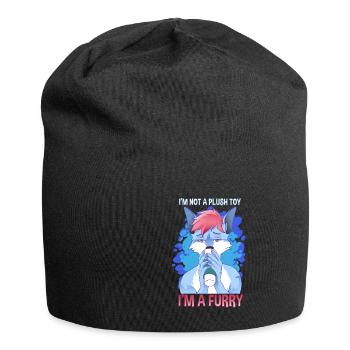 I'm not a plush toy I'm a Furry I Furries Fandom - Jersey Beanie - black - Front