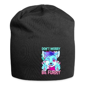 Don't worry be Furry I Furries Fandom I Anime - Jersey Beanie - black - Front