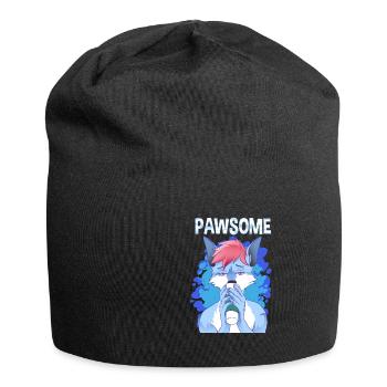 Pawsome I Furry Fandom Cospaly - Jersey-Beanie - Schwarz - Vorne