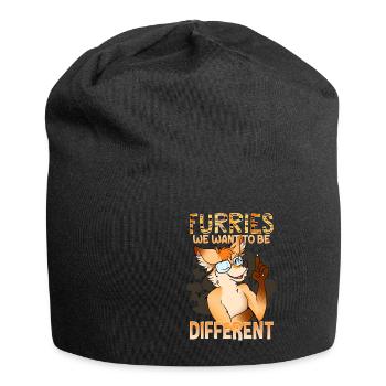 Furries we want to be different I Furries Fandom - Jersey Beanie - black - Front