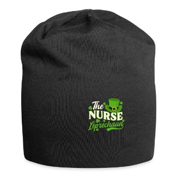 St Patricks Day infirmière l’infirmière lutin - Bonnet en jersey - noir - Devant