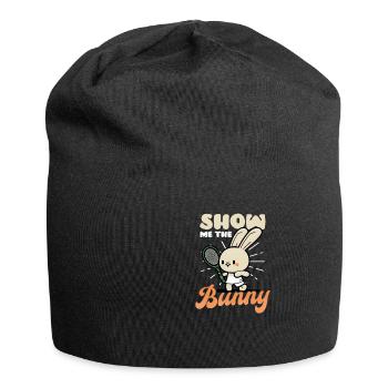 Tennis Ostern Zeig mir den Hasen - Jersey-Beanie - Schwarz - Vorne