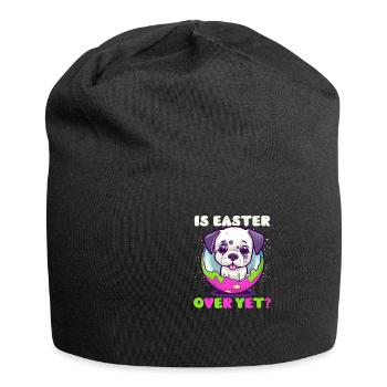 Hund Ostern Ostern schon vorbei? - Jersey-Beanie - Schwarz - Vorne