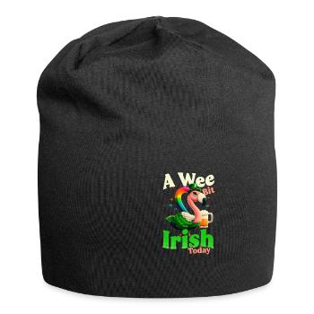 Flamant rose irlandais St Patricks un peu irlandais - Bonnet en jersey - noir - Devant