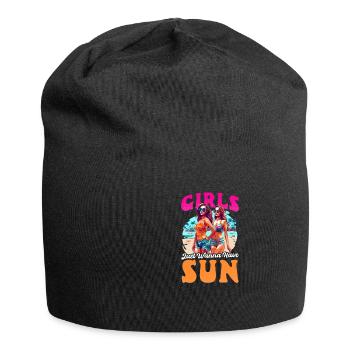 Sommerferien wollen Sonne haben - Jersey-Beanie - Schwarz - Vorne